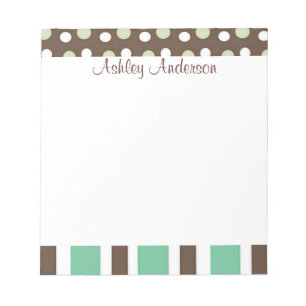 Stripes and Polka Dots Personal Notepad
