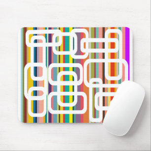 Stripes and Rectangles Mouse Pad