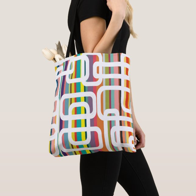 Stripes and Rectangles  Tote Bag (Close Up)