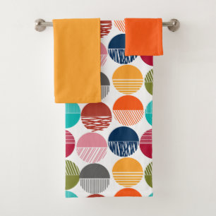 Stripes and Solids Bath Towel Set