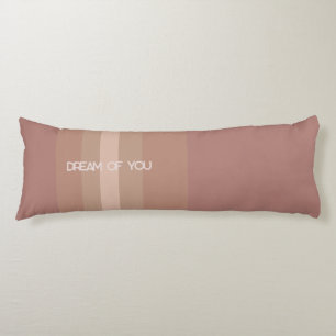 Stripes and Words on Soft Soil Brown Body Cushion