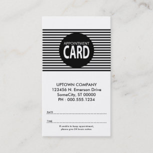 stripes appointment card