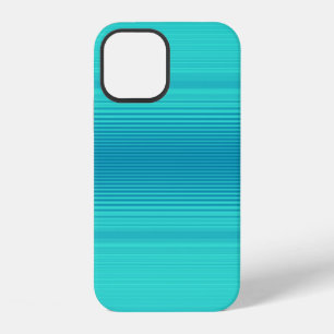 Stripes - Aqua Turquoise Cyan Blue iPhone 12 Case