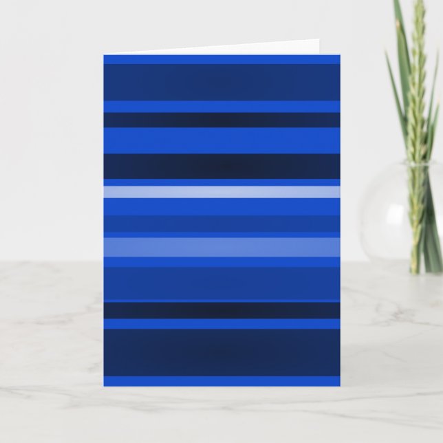 Stripes Art Dark Blue Card (Front)