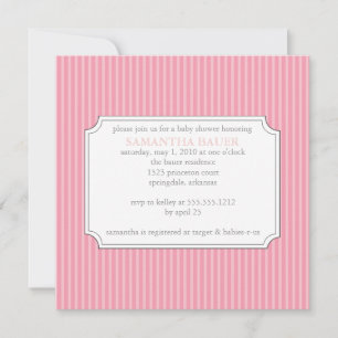 {stripes} baby shower invitation