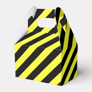 stripes black and yellow favour box