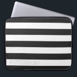 STRIPES Black on any Colour Laptop Sleeve<br><div class="desc">Horizontal stripes against white,  that can be recolored. Play with background colours to create new effects!</div>