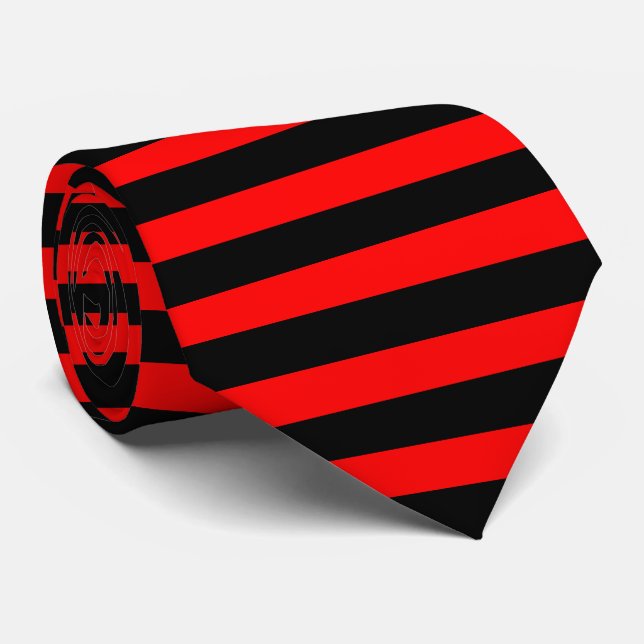 stripes black & red tie (Rolled)