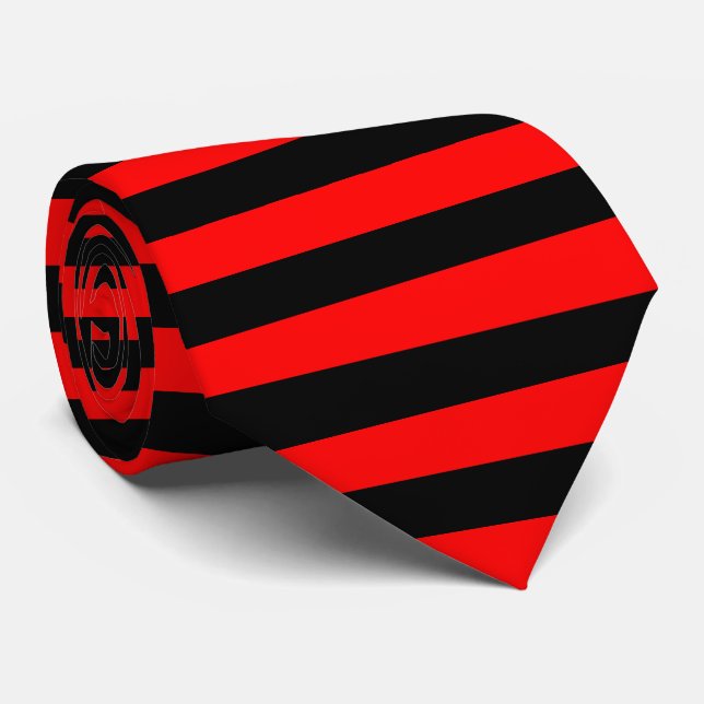 stripes black & red tie (Rolled)