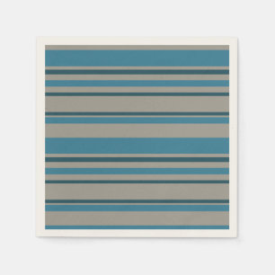 Stripes blue and grey napkin