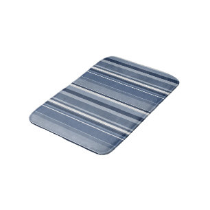 Stripes Blue Bath Mat