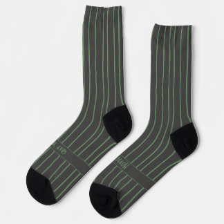 Stripes, blue on dark grey, serious classic socks