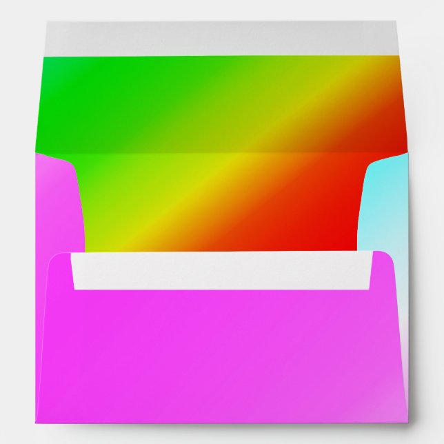 Stripes Blue, Purple, Green, Yellow, Orange, ZEA Envelope (Back (Bottom))
