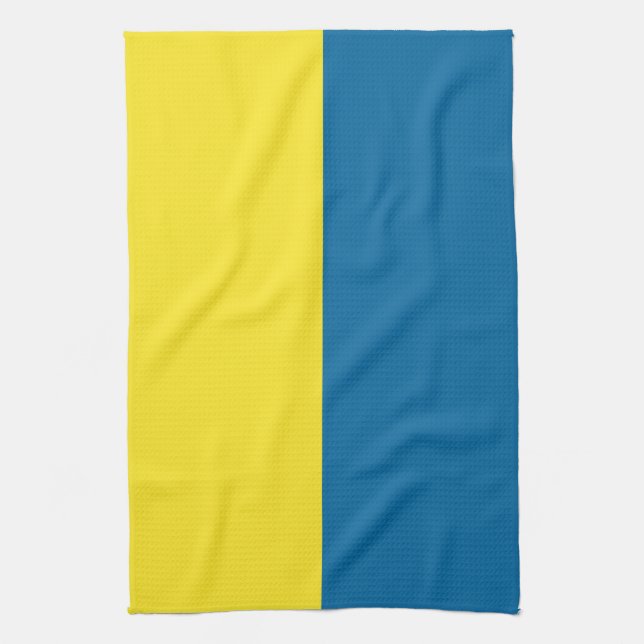 Stripes | Blue & Yellow | Customisable Tea Towel (Vertical)