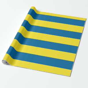 Stripes   Blue & Yellow   Customisable Wrapping Paper