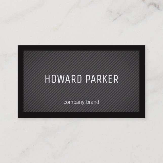 Stripes | Border (black) Business Card (Front)