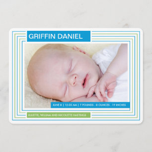 Stripes Boy Announcement