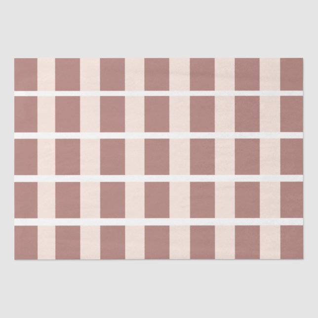 Stripes Brown Pink Stripes  Tissue Paper (Front)