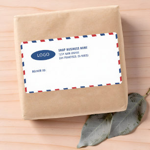 Stripes Business Logo Mailing Shipping Labels