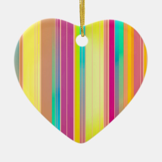 Stripes Ceramic Tree Decoration (Front)