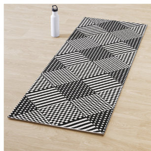 Stripes Check Harlequin Polka Dots Mixed Design Yoga Mat