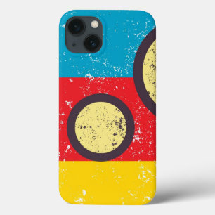 stripes & circle iPhone 13 case