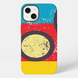 stripes & circle iPhone 13 case