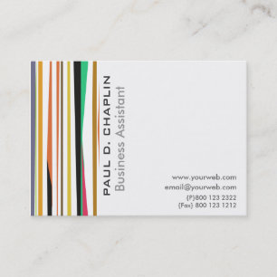 Stripes Colourful Business Consultant Affordable Appointment Card