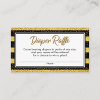 Stripes & Confetti Diaper Raffle Ticket Cards