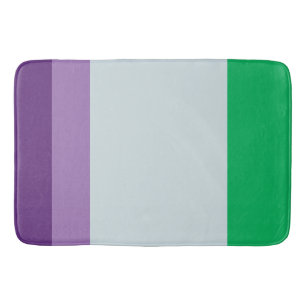 Stripes :Cool Palette Bath Mat
