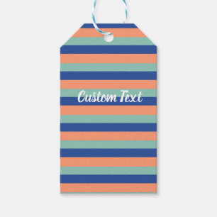Stripes Custom Photo Gift Tag