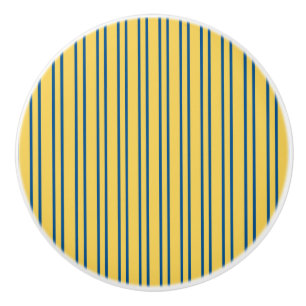 Stripes Design - Yellow & Blue - Drawer Knob