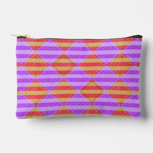 Stripes, Diamonds, Spot Pattern by Shirley Taylor Accessory Pouch