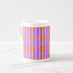 Stripes, Diamonds, Spot Pattern by Shirley Taylor Bone China Mug