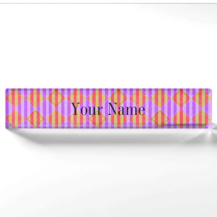Stripes, Diamonds, Spot Pattern by Shirley Taylor Nameplate