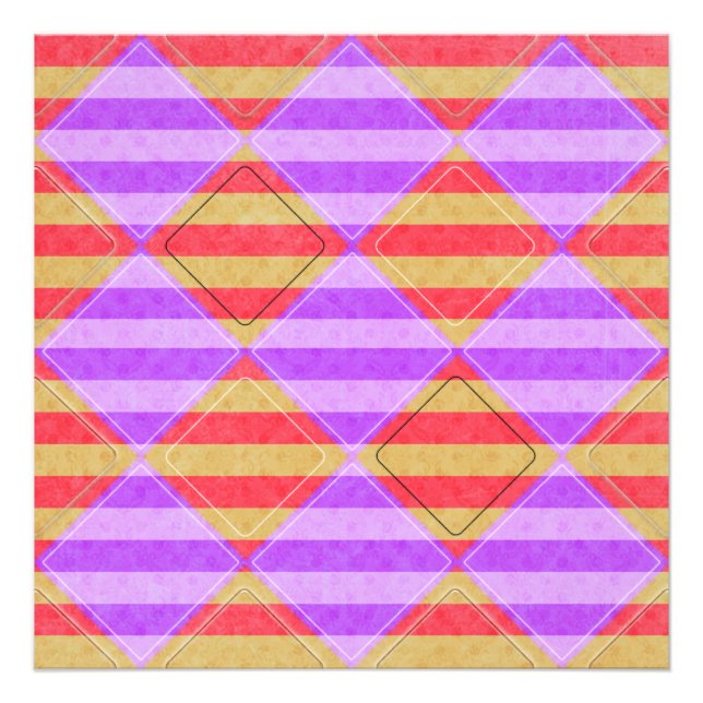 Stripes, Diamonds, Spot Pattern by Shirley Taylor Photo Print (Front)