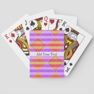Stripes, Diamonds, Spot Pattern by Shirley Taylor Playing Cards