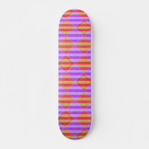 Stripes, Diamonds, Spot Pattern by Shirley Taylor Skateboard
