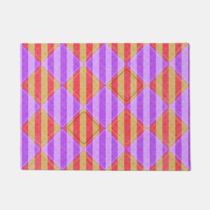 Stripes, Diamonds, Spotted Pattern Doormat