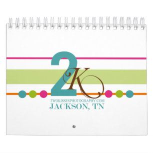 Stripes Dots & Sponge Paint Mini Calendar