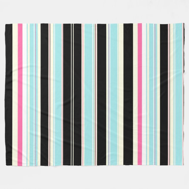 Stripes Fleece Blanket (Front (Horizontal))