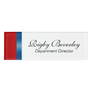 STRIPES gradients - blue + your ideas Name Tag