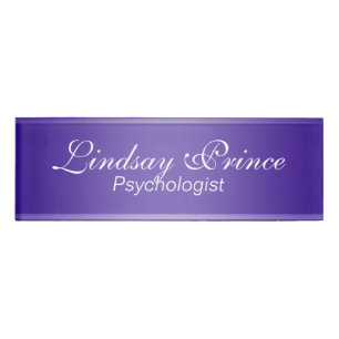 STRIPES gradients - lilac violet + your idea Name Tag