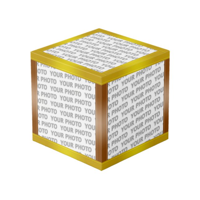 STRIPES gradients - olive yellow brown + your idea Cube (Front Angled)