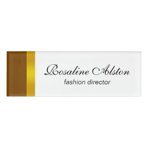 STRIPES gradients - olive yellow brown + your idea Name Tag