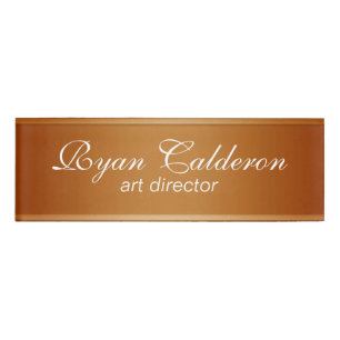 STRIPES gradients - red brown + your ideas Name Tag