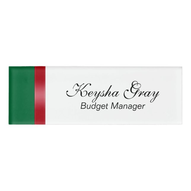 STRIPES gradients - red + your idea Name Tag (Front)