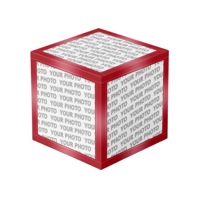 STRIPES gradients - red + your ideas Cube (Front Angled)