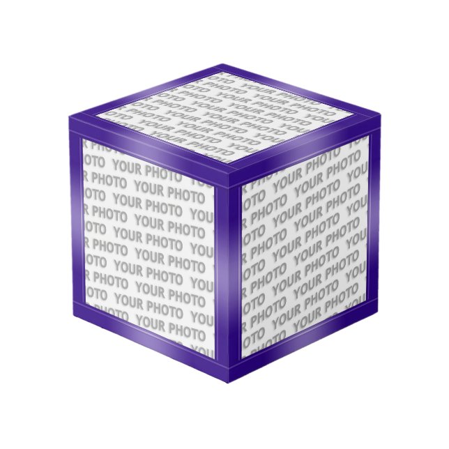 STRIPES gradients - violet + your ideas Cube (Front Angled)