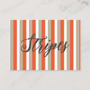 Stripes Grey Orange Stripes Business Card
